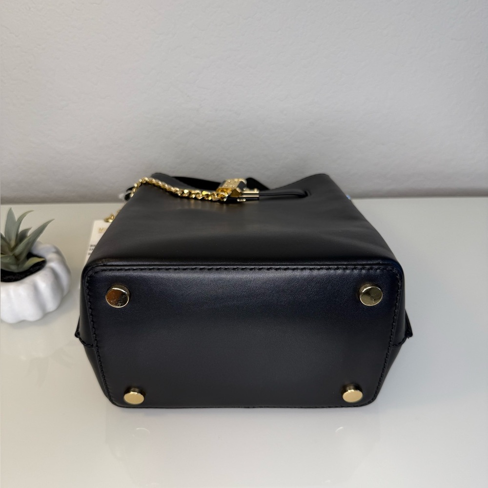 MICHAEL KORS Hamilton Legacy Messenger Bucket Bag Black NWT - Picture 8 of 10